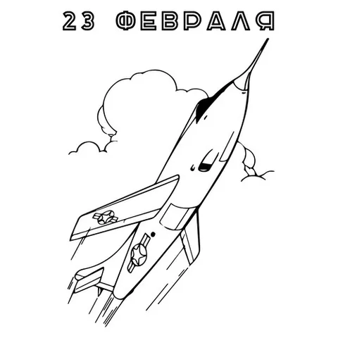 Раскраска «23 февраля для школьников»