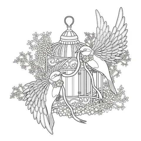 Раскраска «Райский сад»