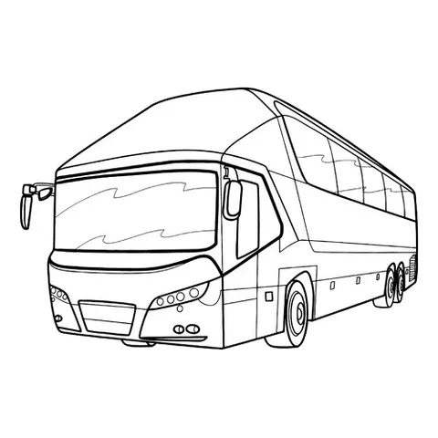 Раскраска «Комфортабельный автобус»