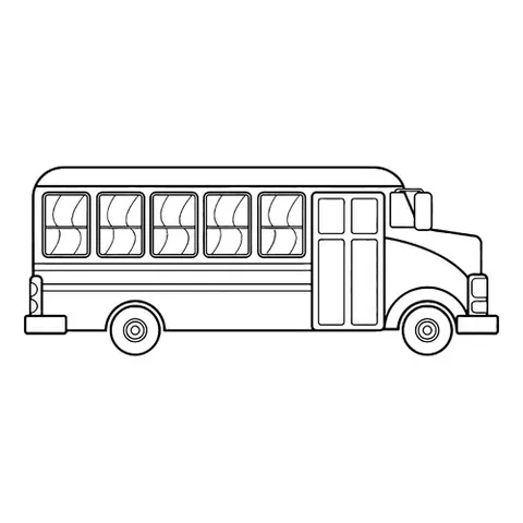 Раскраска «Простой автобус»