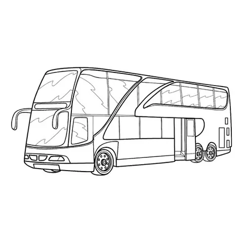 Раскраска «Туристический автобус»
