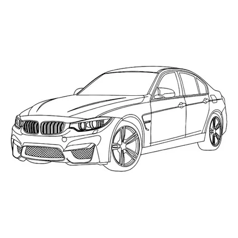 Раскраска «БМВ M3 (F80)»