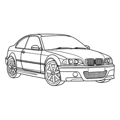 Раскраска «БМВ M3 купе»