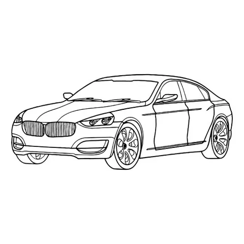 Раскраска «БМВ M5 CS»