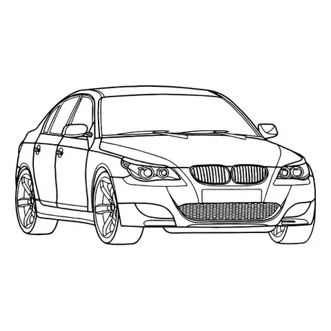 Раскраска «БМВ М5 (E60)»