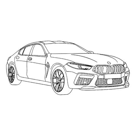Раскраска «БМВ M8 (F92) Gran Coupe»