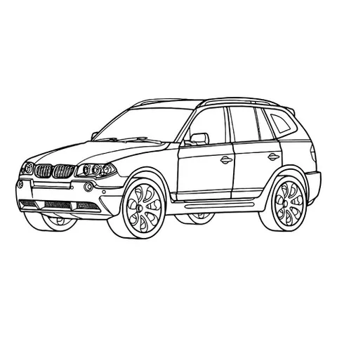 Раскраска «БМВ X3»