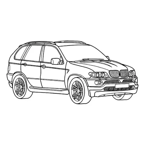 Раскраска «БМВ X5»