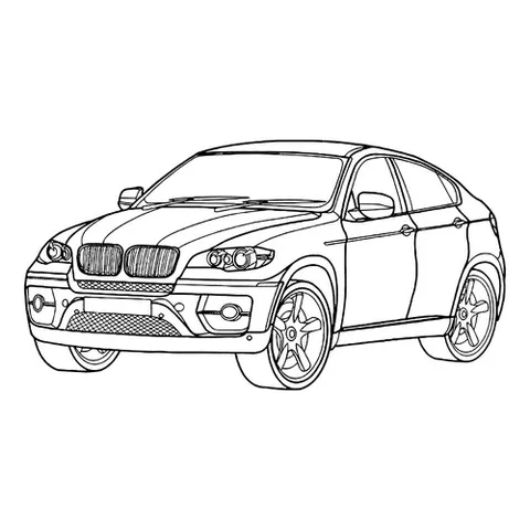 Раскраска «БМВ X6 (E71)»