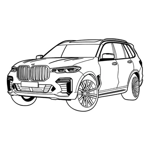 Раскраска «БМВ X7 M60i»