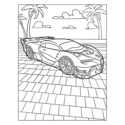 Раскраска «Бугатти Vision Gran Turismo»