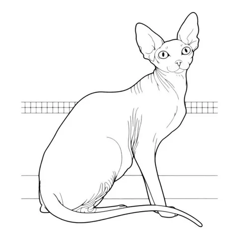 Раскраска «Кошка царской породы»