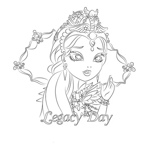 Раскраска «Рейвен Куин (Legacy Day)»