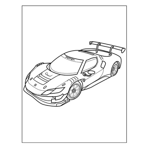 Раскраска «Феррари 296 GT3»