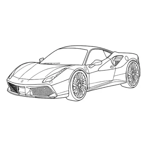 Раскраска «Феррари 458 Italia»