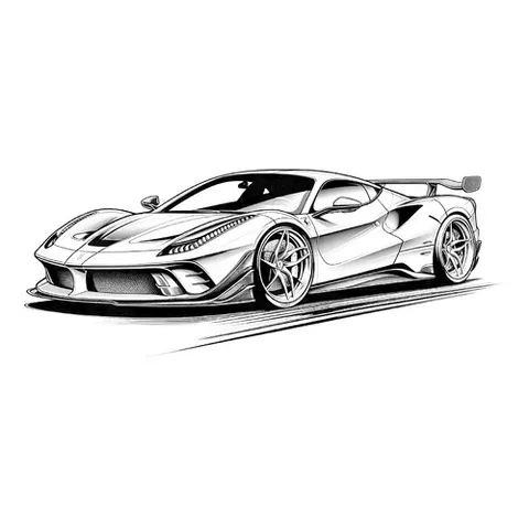 Раскраска «Феррари SF90 Stradale»
