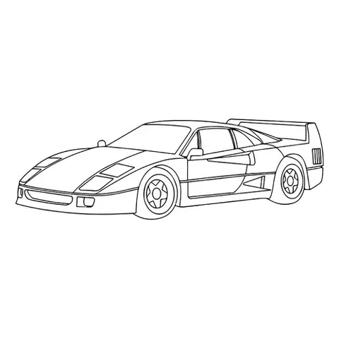 Раскраска «Легендарный Феррари F40»