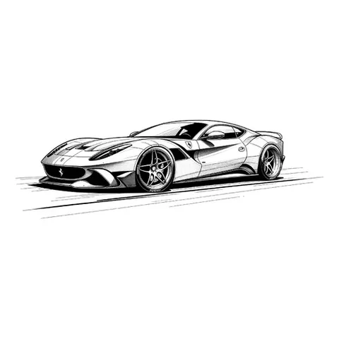 Раскраска «Спорт-кар Феррари Daytona SP3»
