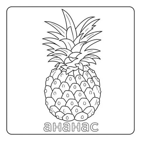 Раскраска «Ананас»