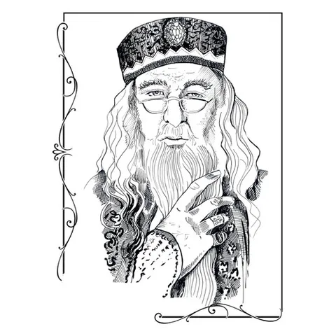 Раскраска «Мудрый Дамблдор»