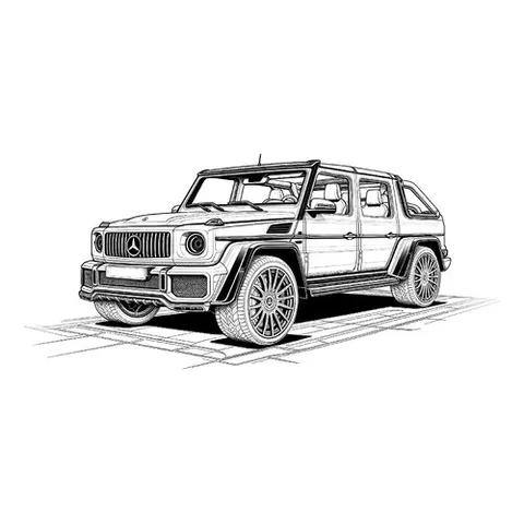 Раскраска «Гелендваген Майбах G650 Landaulet»