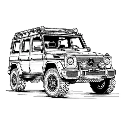 Раскраска «Мерседес Geländewagen»