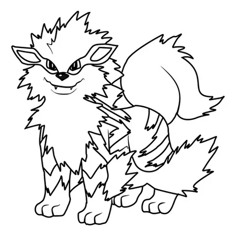 Раскраска «Покемон Арканайн #0059»