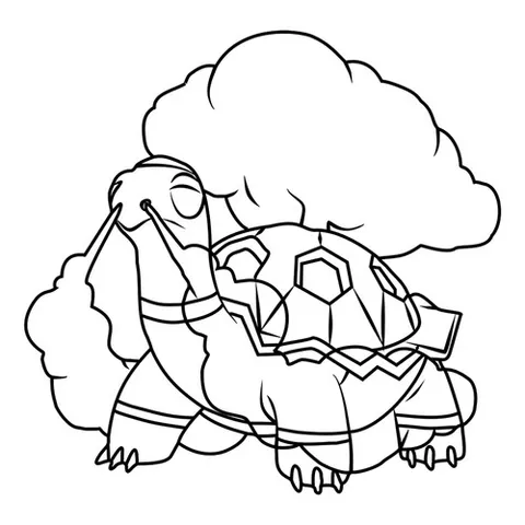 Раскраска «Покемон Торкоал #0324»
