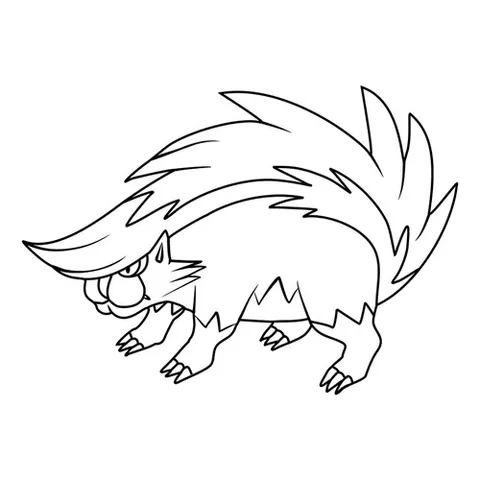 Раскраска «Покемон Скантэнк #0435»