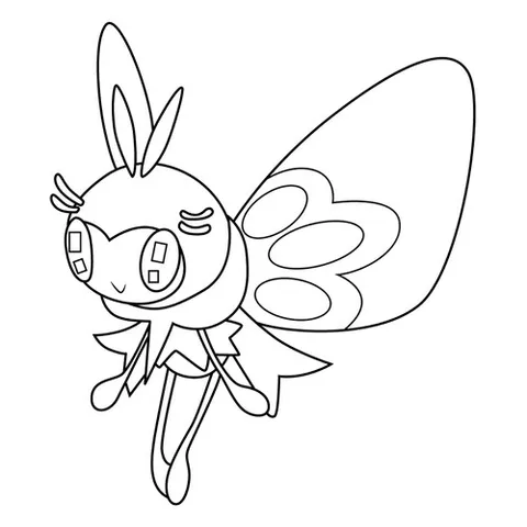 Раскраска «Покемон Рибомби #0743»