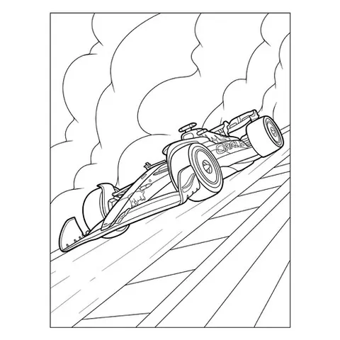 Раскраска «Гоночный болид Red Bull Racing RB18»