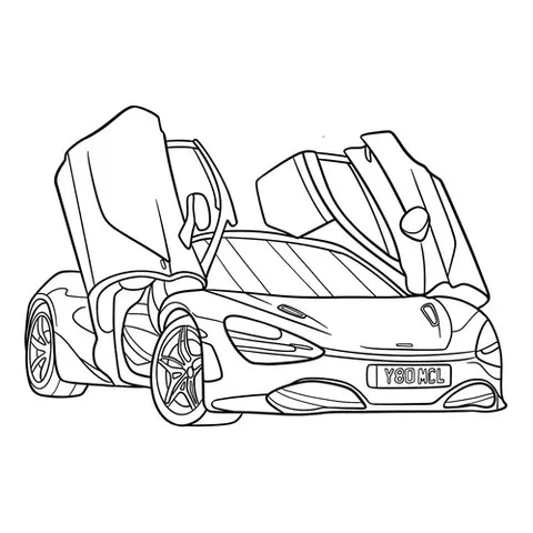 Раскраска «Спортивный Макларен 720S»