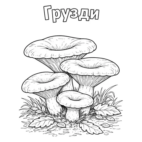 Раскраска «Грузди»