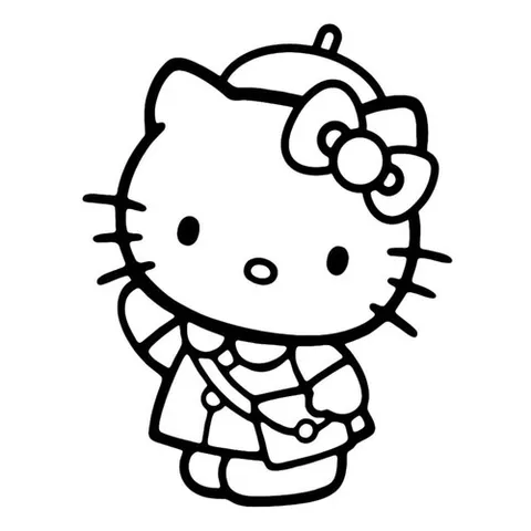 Раскраска «Kitty почтальон»