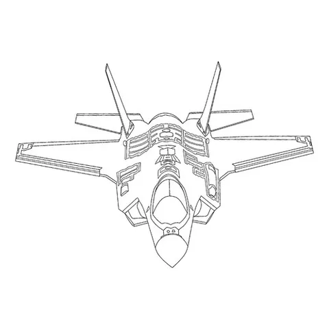 Раскраска «Истребитель Ф-35»