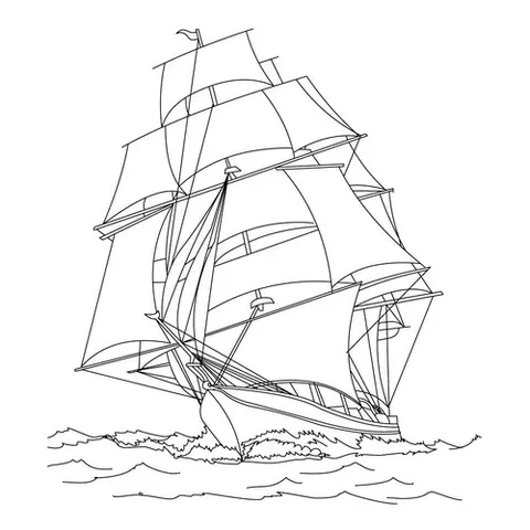 Раскраска «Корабль»