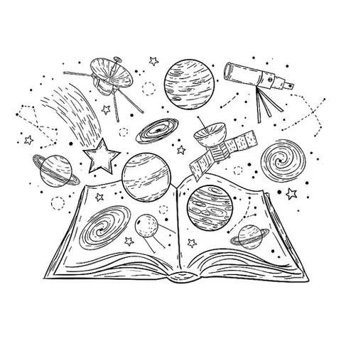 Раскраска «Книга про космос»