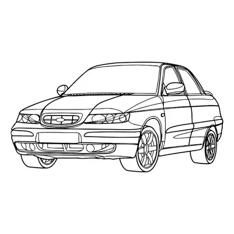 Раскраска «ВАЗ-2110 (LADA 110) десятка»