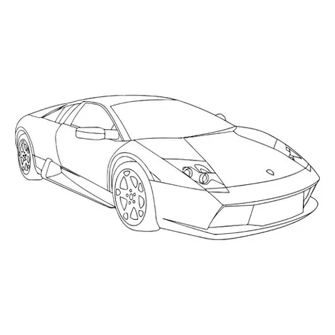 Раскраска «Ламборгини Murciélago»