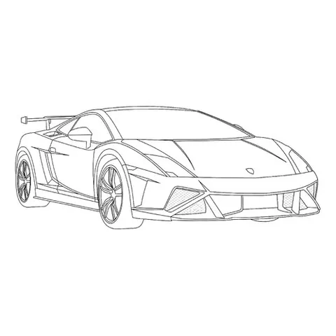 Раскраска «Суперкар Ламборгини Gallardo»