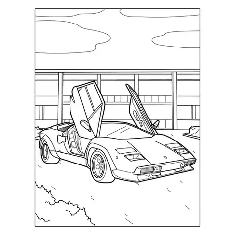 Раскраска «Винтажный Ламборгини Gallardo»