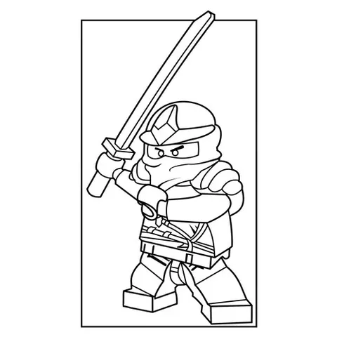 Раскраска «Ninjago Zane ZX»