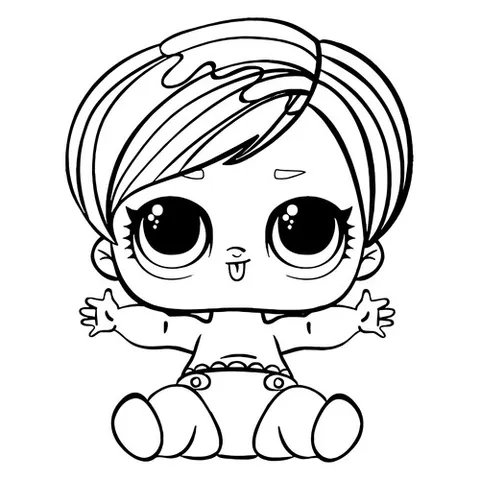 Раскраска «ЛОЛ малышка Брызги»