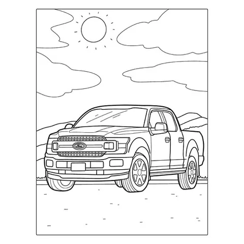 Раскраска «Форд F-150»