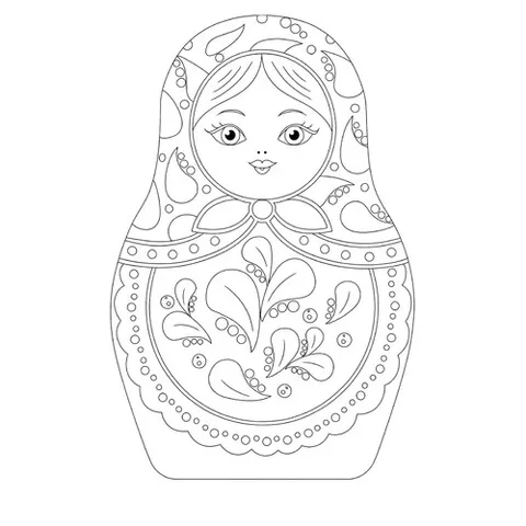 Раскраска «Русская матрёшка»