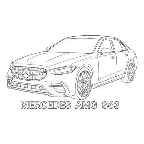 Раскраска «Мерседес AMG S63»