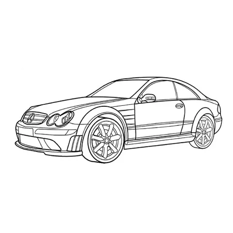 Раскраска «Мерседес Бенц CLK-Класс»