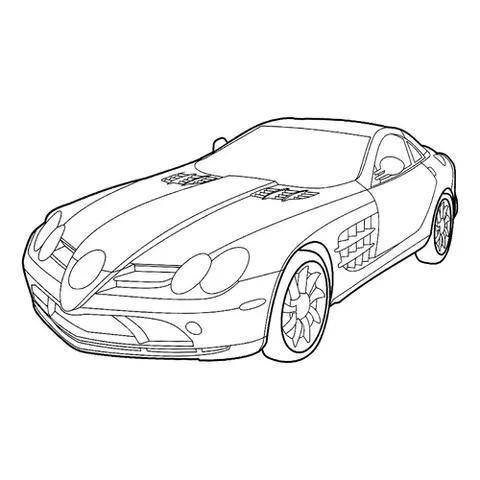 Раскраска «Мерседес SLR McLaren»