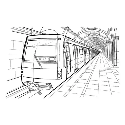 Раскраска «Метро»