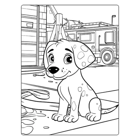 Раскраска «Милый далматинец»